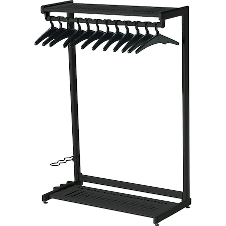 Quartet RACK, GARMENT, 48"-2 SHLFS, BK QRT20224